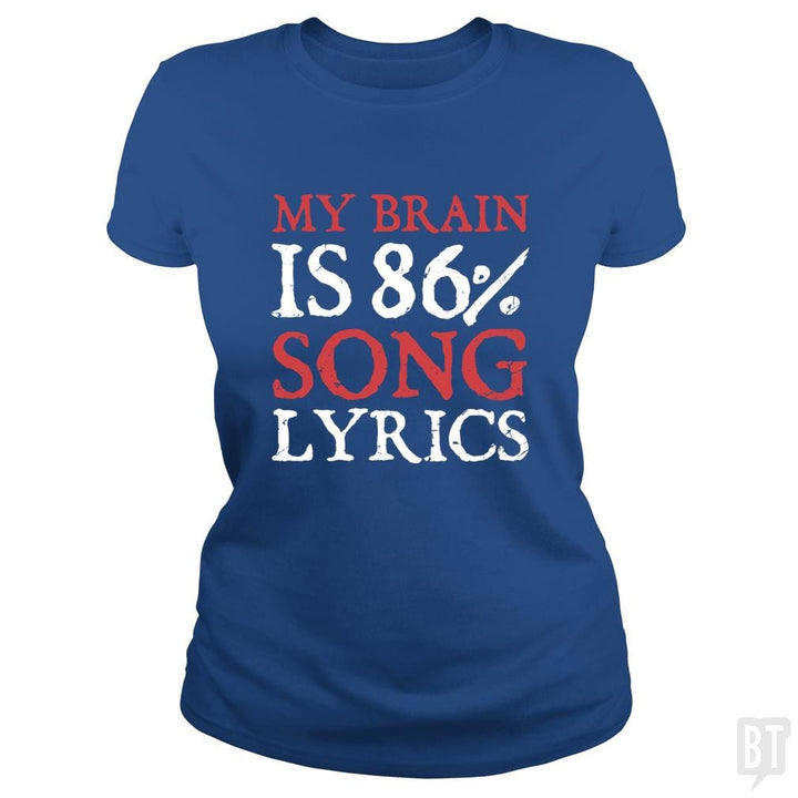 Lyrics Brain - BustedTees.com