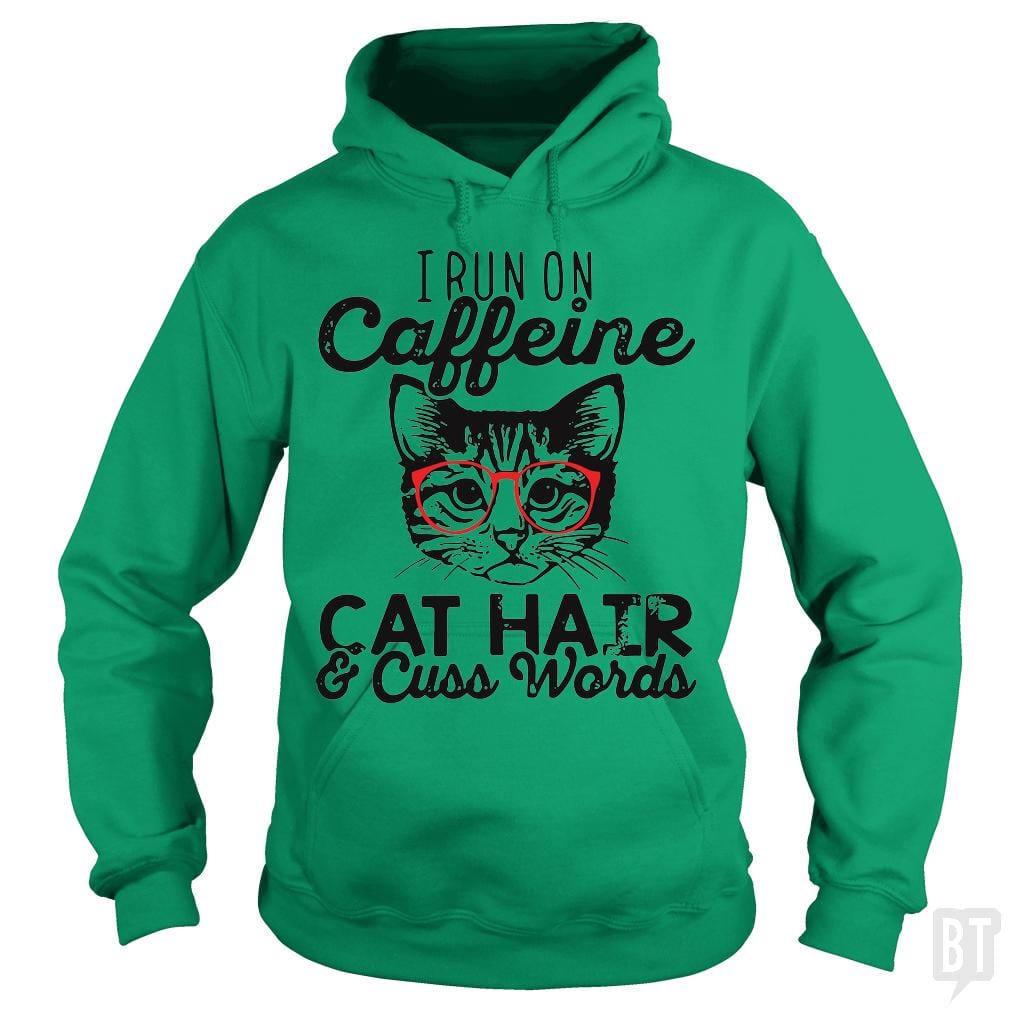 i run on cafeeine t shirt - BustedTees.com