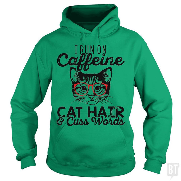 i run on cafeeine t shirt - BustedTees.com