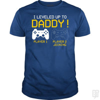 Load image into Gallery viewer, I Leveled Up To Daddy T-shirt New Gamer Dad Gifts - BustedTees.com
