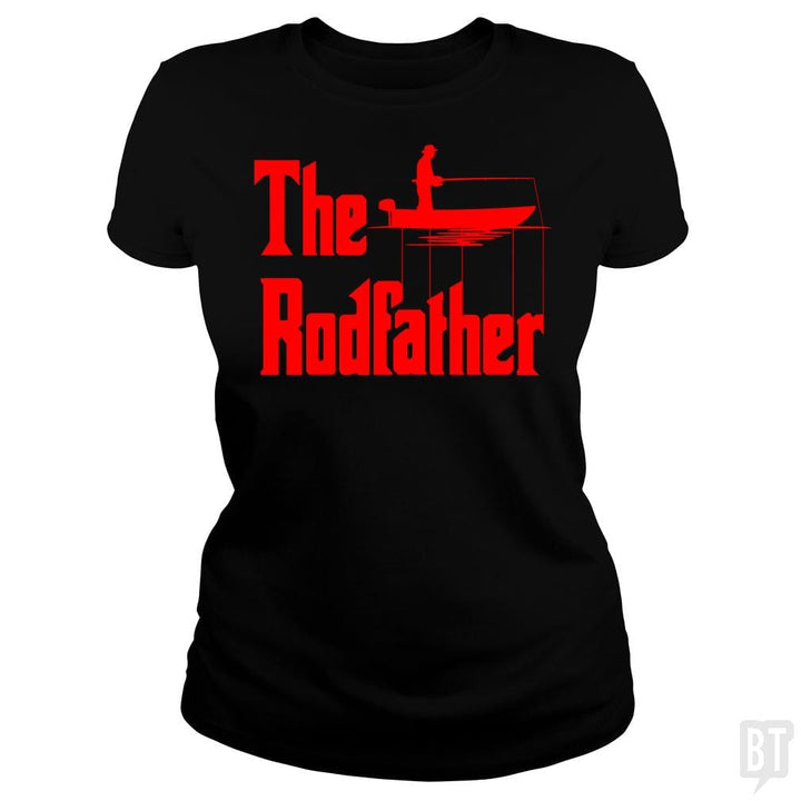 The Rodfather. Funny Fishing Tshirt for Fisherman - BustedTees.com