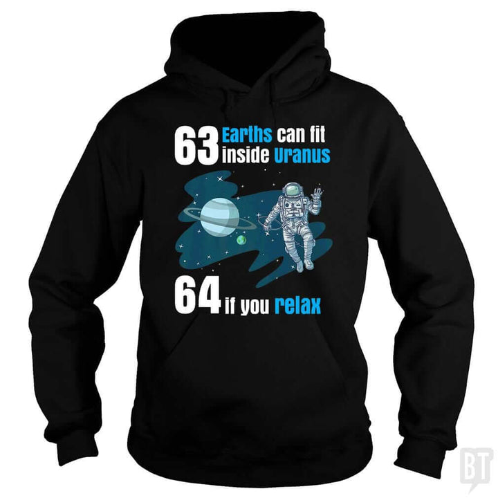 63 Earths Can Fit Inside Uranus T Shirt Funny Plan - BustedTees.com
