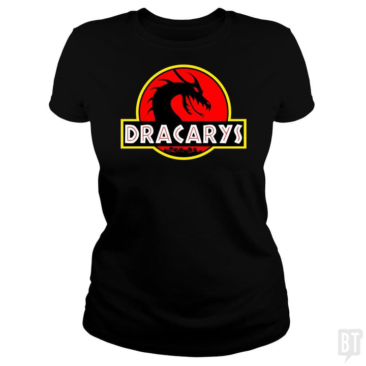 Dracarys Jurassic Dragon Thrones Parody T-Shirt - BustedTees.com