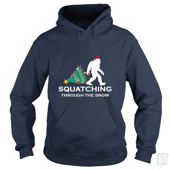 Funny Sasquatch Christmas Gift Squatching Bigfoot - BustedTees.com