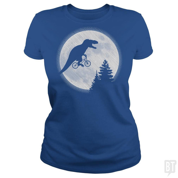Dino Goes To The Moon - BustedTees.com