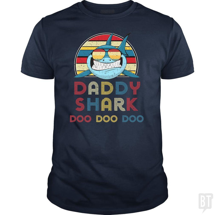 Daddy Sharks Tshirt - BustedTees.com