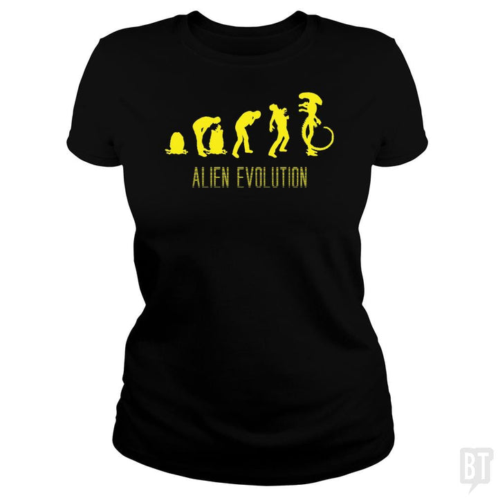Alien Evolution - BustedTees.com