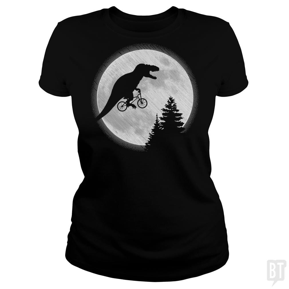 Dino Goes To The Moon - BustedTees.com