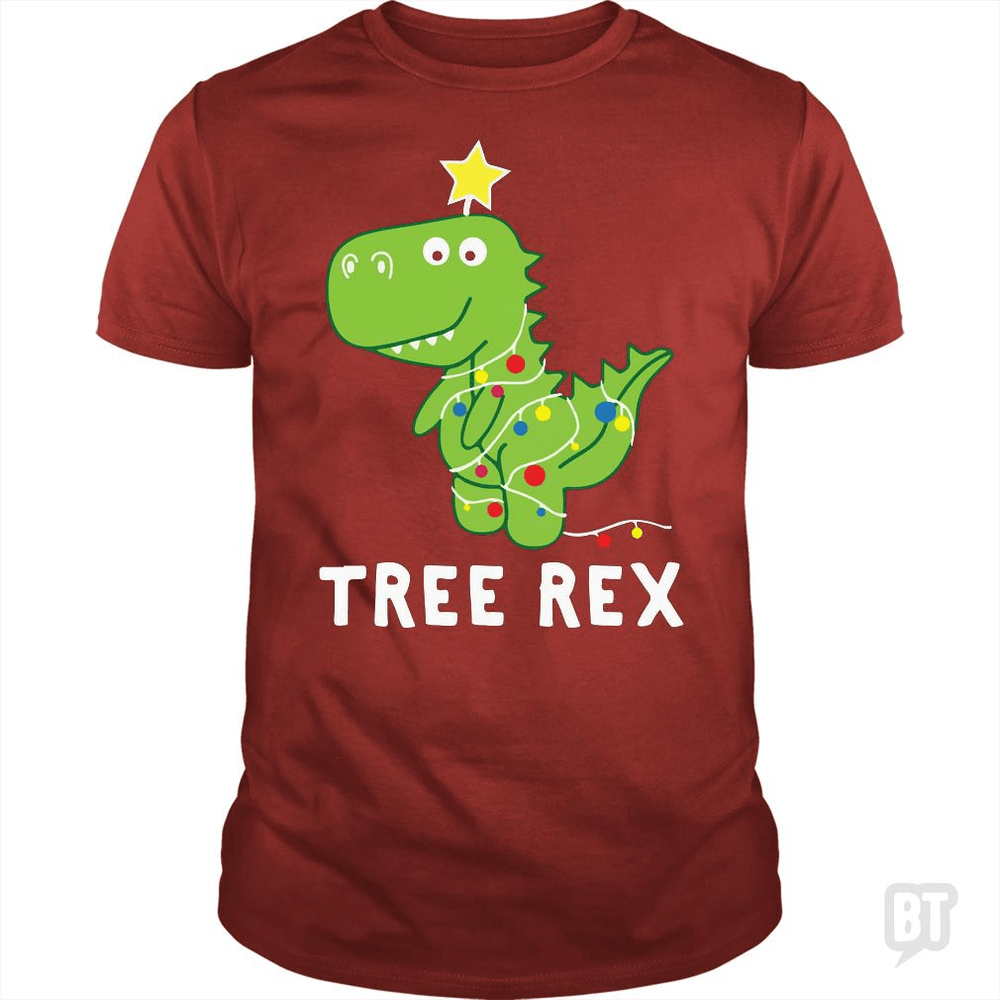 Funny Tree Rex Dinosaur Christmas Gift Xmas Party - BustedTees.com