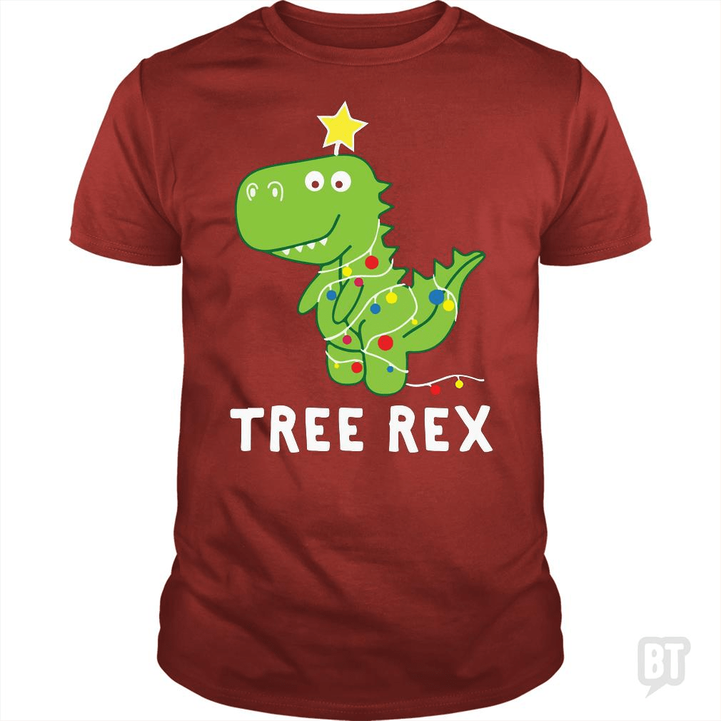 Funny Tree Rex Dinosaur Christmas Gift Xmas Party - BustedTees.com