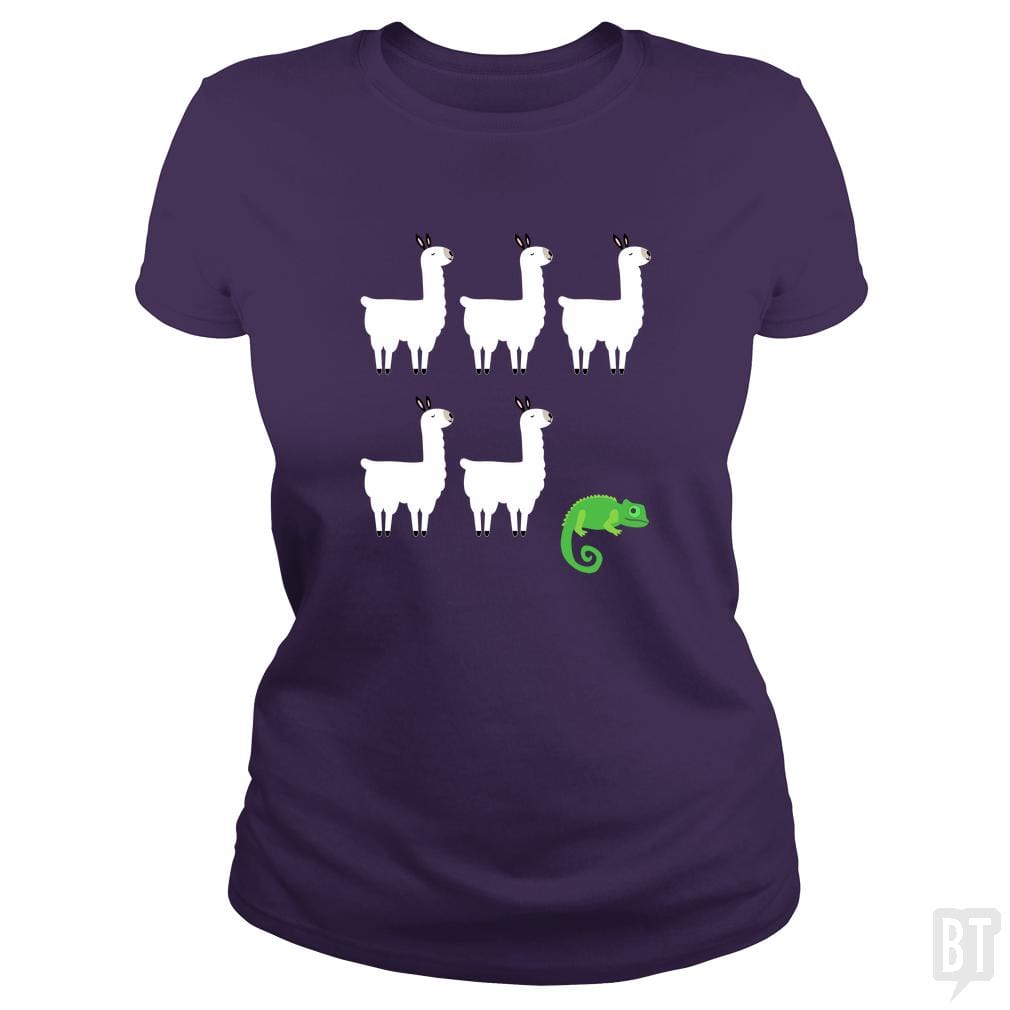 Llama, Llama, Llama, Llama, Llama, Chameleon - BustedTees.com