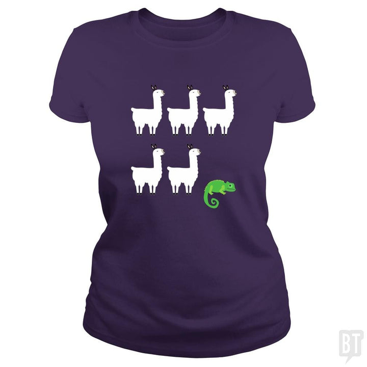Llama, Llama, Llama, Llama, Llama, Chameleon - BustedTees.com