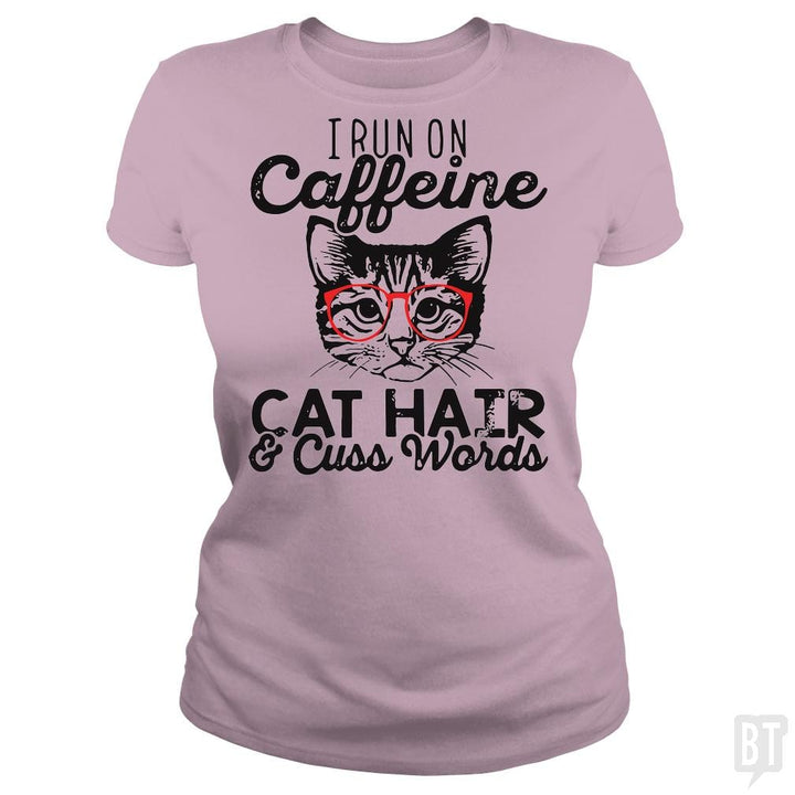 i run on cafeeine t shirt - BustedTees.com