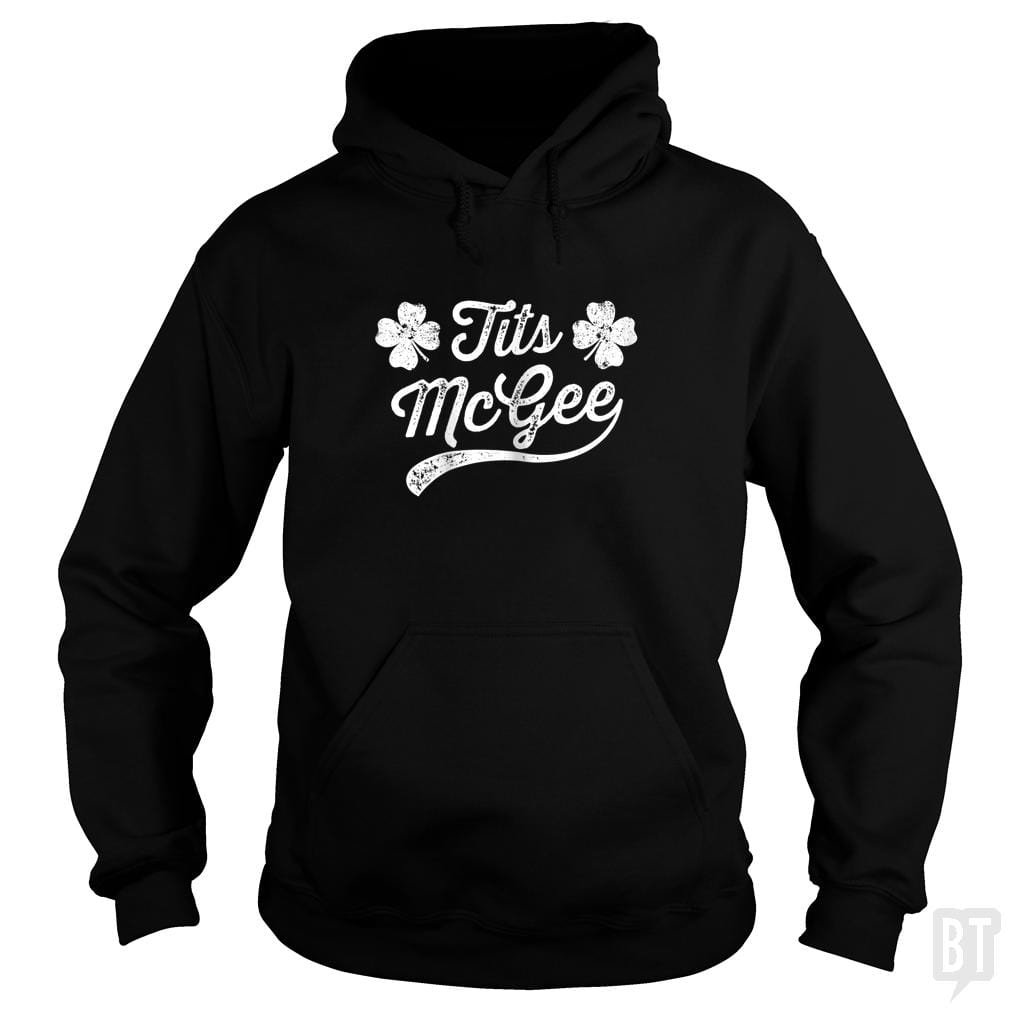 Womens Tits McGee Funny St. Patrick's Day Shamrock - BustedTees.com