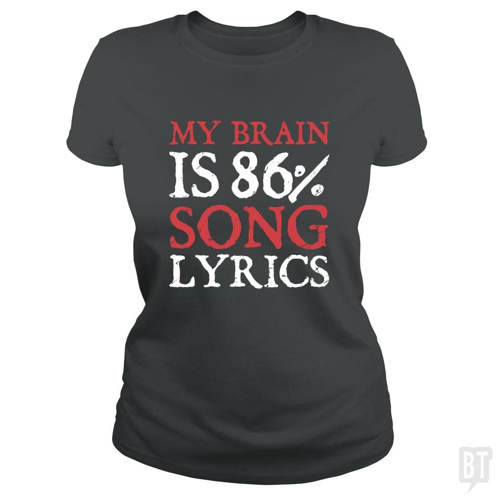 Lyrics Brain - BustedTees.com