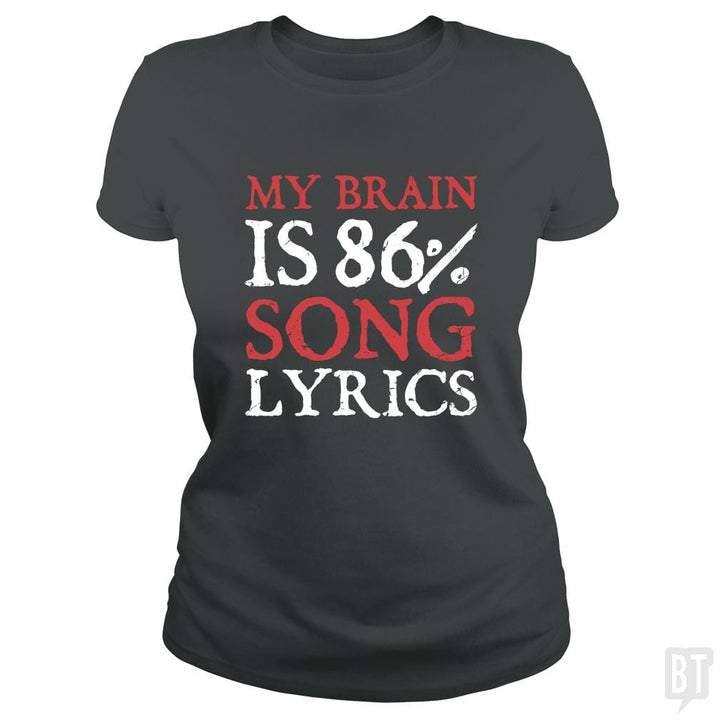 Lyrics Brain - BustedTees.com
