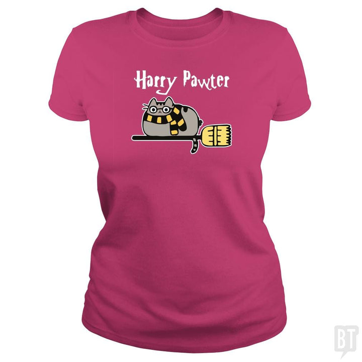 Harry Pawter Shirt Paw Cat Lover Fantasy - BustedTees.com
