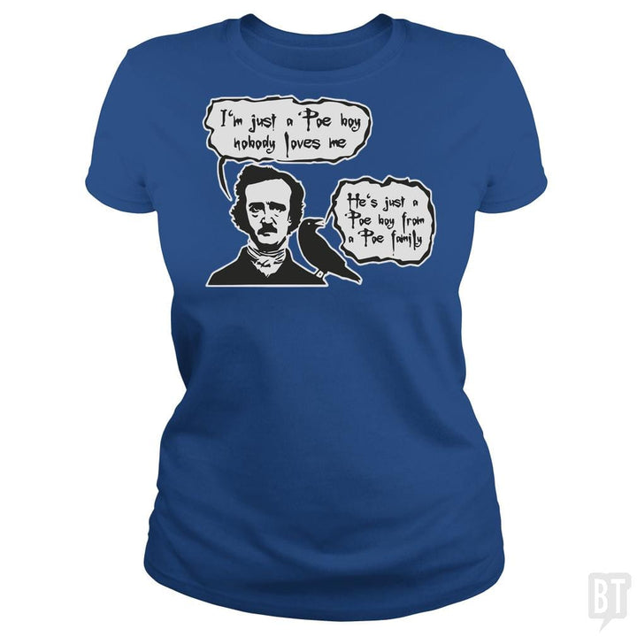 Bohemian Poe, Edgar Allan Poe, Raven - BustedTees.com