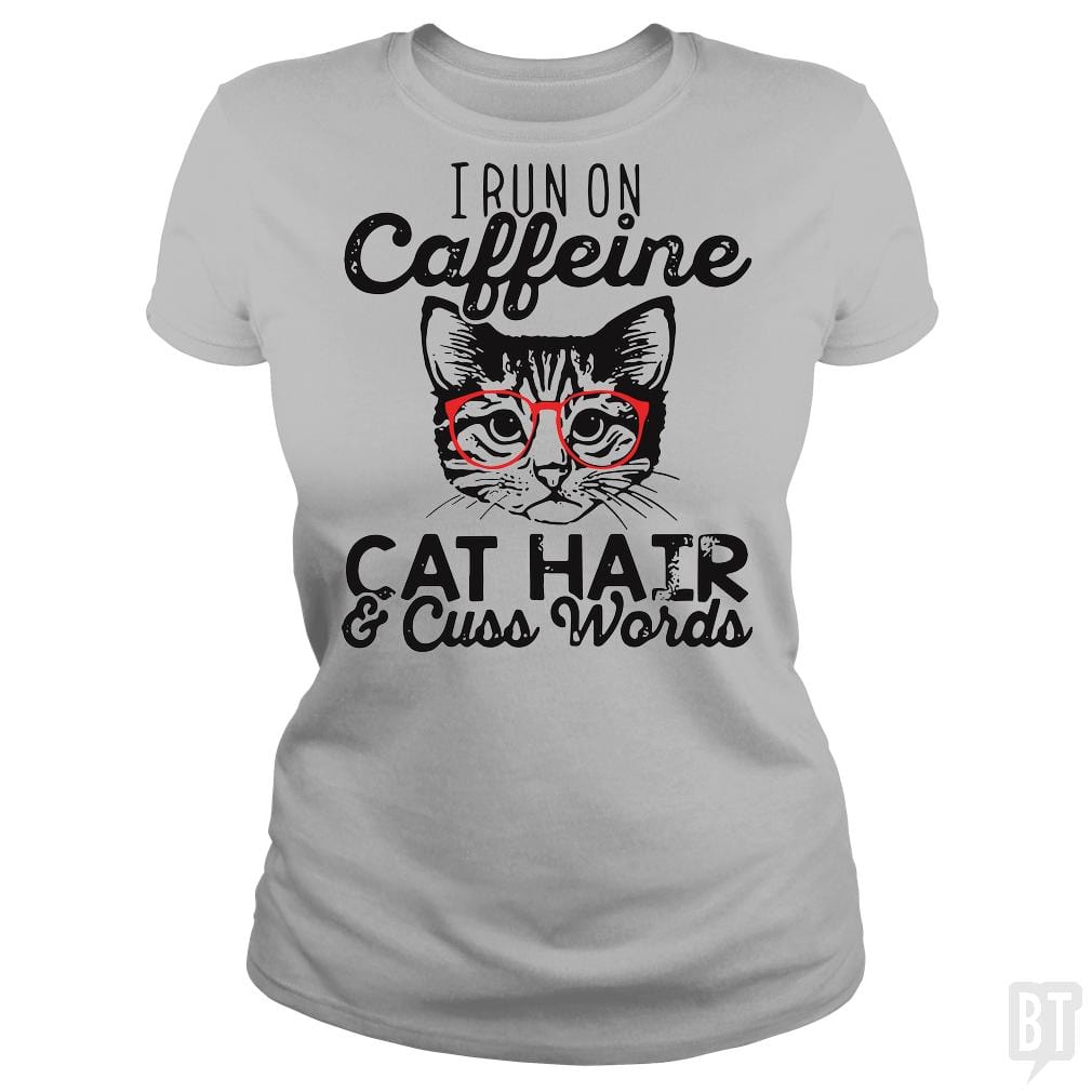 i run on cafeeine t shirt - BustedTees.com