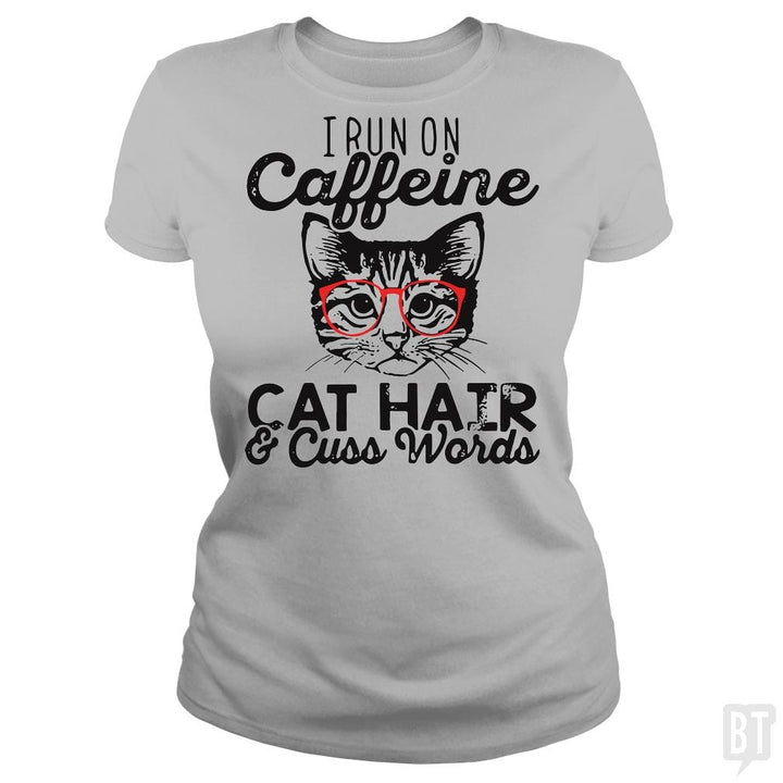 i run on cafeeine t shirt - BustedTees.com