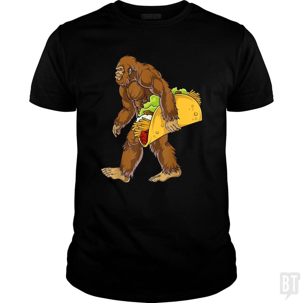 Bigfoot Carrying Taco - BustedTees.com