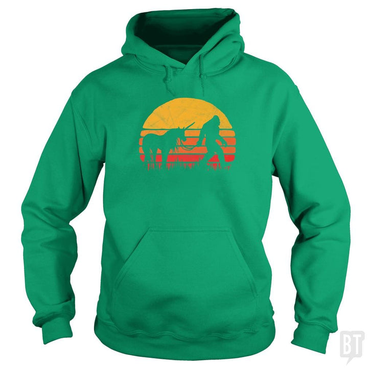 Funny Bigfoot Sasquatch and Unicorn Shirt - BustedTees.com