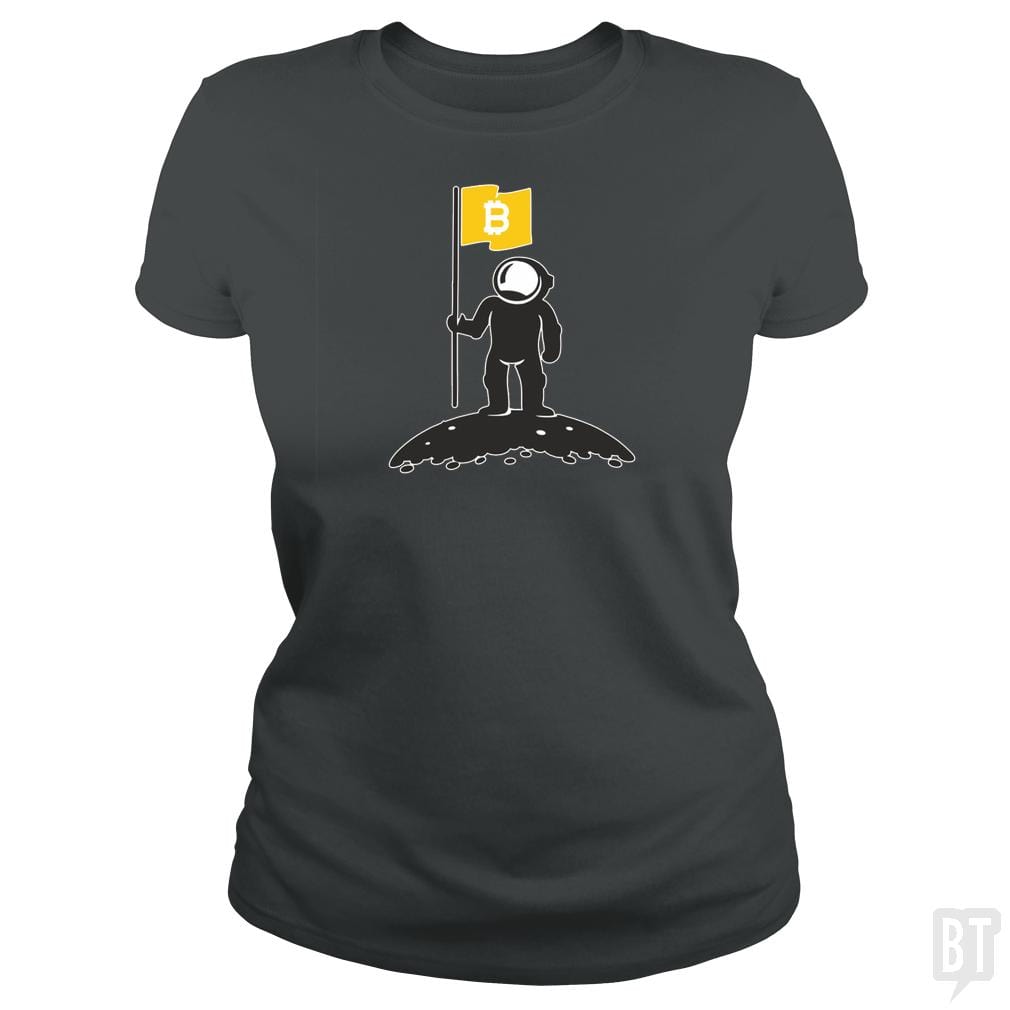 Bitcoin To The Moon Tee Bitcoin Shirt - BustedTees.com