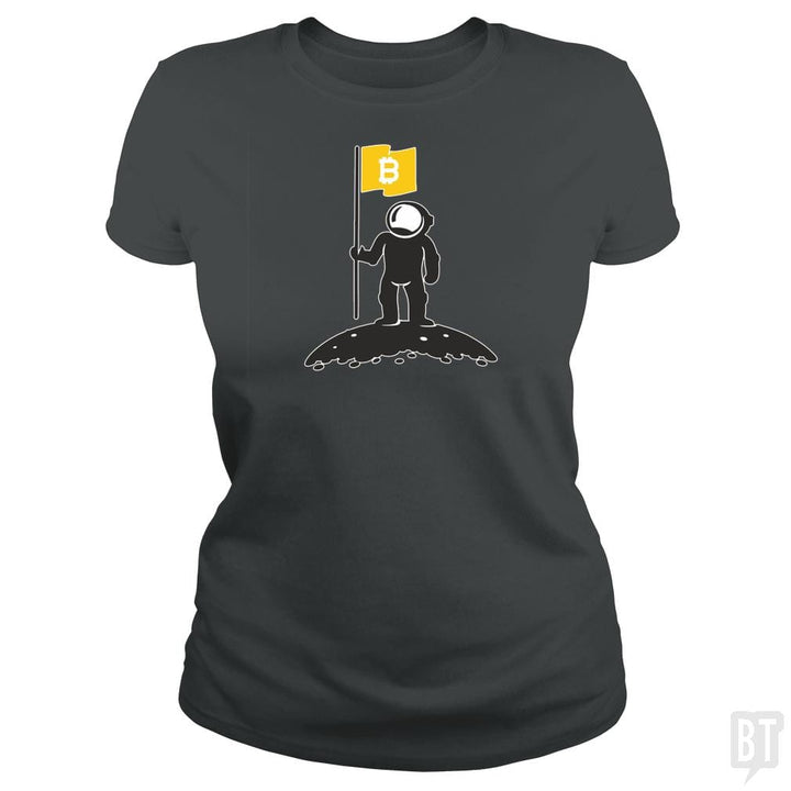 Bitcoin To The Moon Tee Bitcoin Shirt - BustedTees.com
