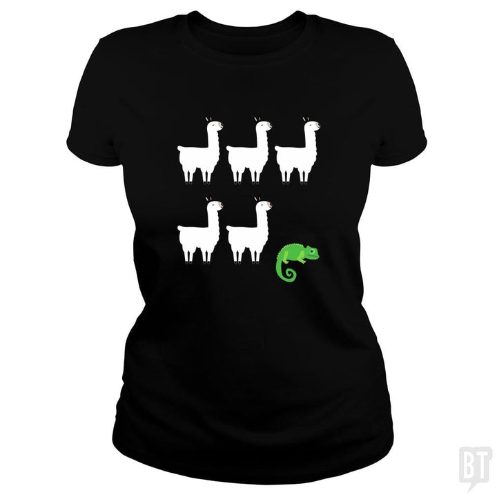 Llama, Llama, Llama, Llama, Llama, Chameleon - BustedTees.com