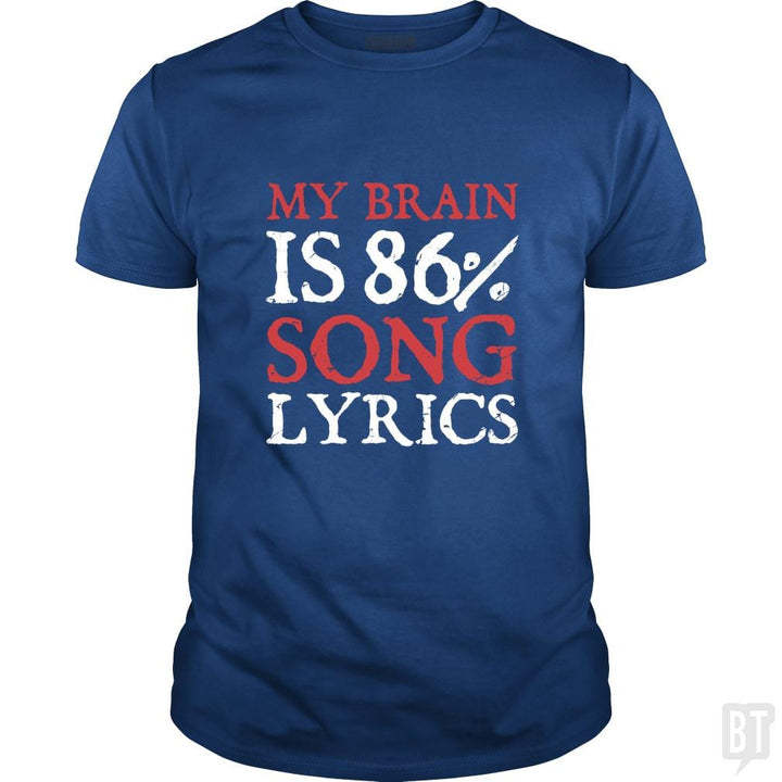Lyrics Brain - BustedTees.com