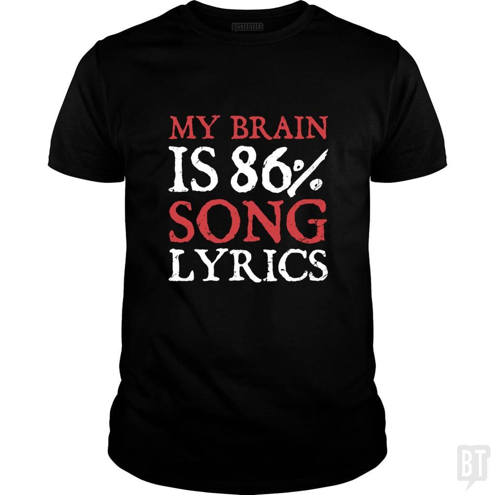 Lyrics Brain - BustedTees.com