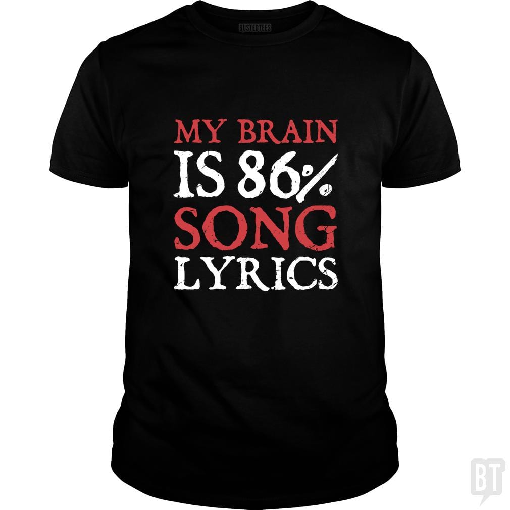 Lyrics Brain - BustedTees.com