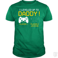 Load image into Gallery viewer, I Leveled Up To Daddy T-shirt New Gamer Dad Gifts - BustedTees.com
