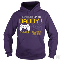 Load image into Gallery viewer, I Leveled Up To Daddy T-shirt New Gamer Dad Gifts - BustedTees.com
