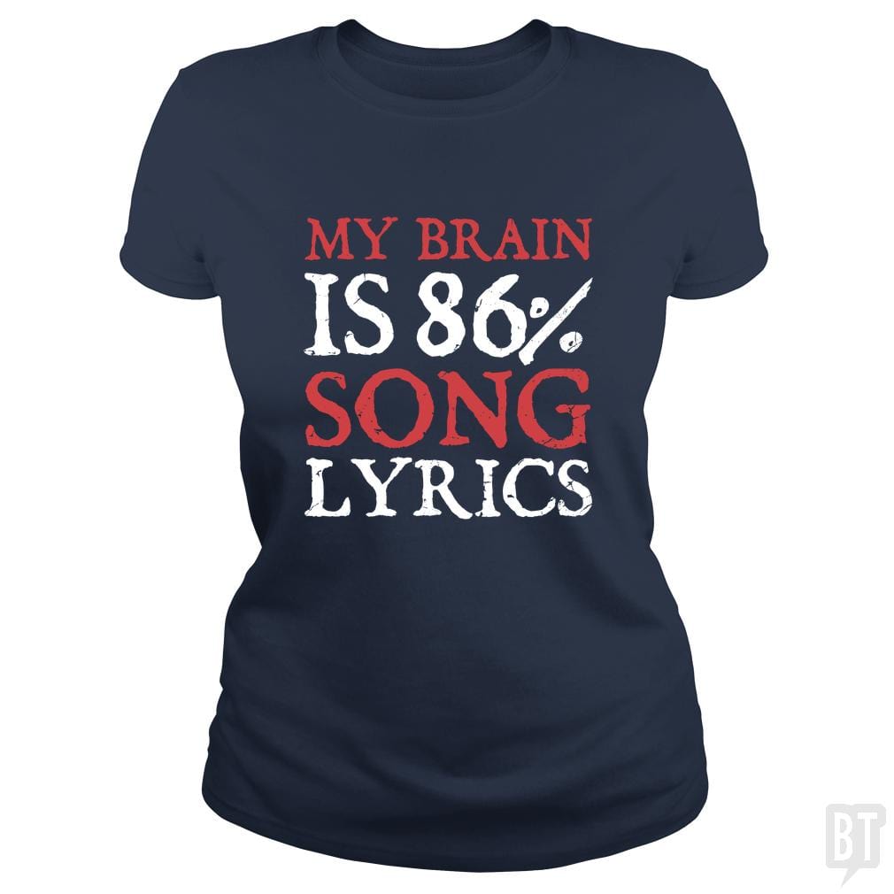 Lyrics Brain - BustedTees.com