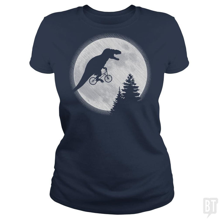 Dino Goes To The Moon - BustedTees.com