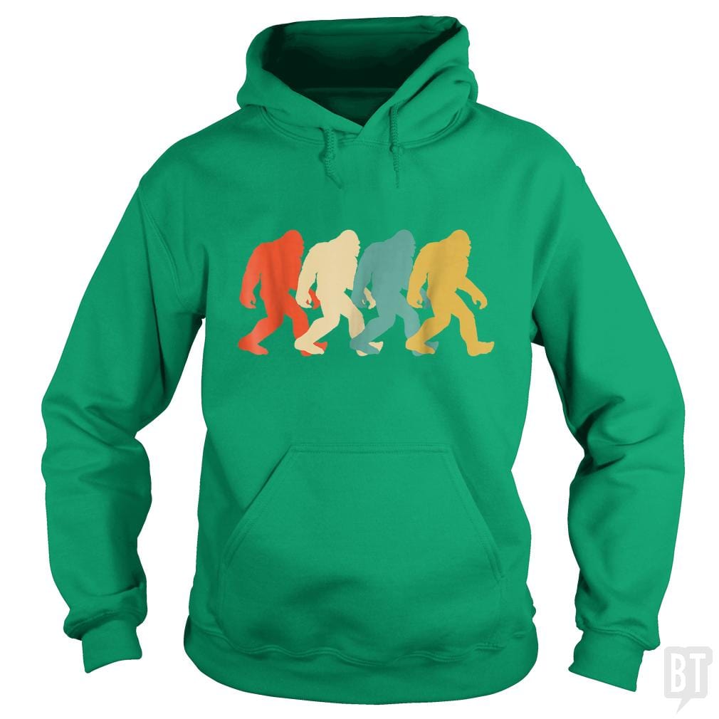 Bigfoot Silhouette Retro Pop Art Sasquatch Graphic - BustedTees.com