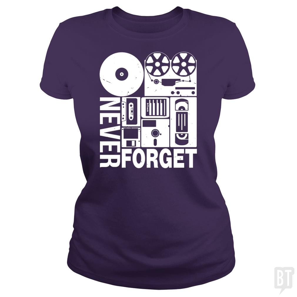 Never Forget Cassette Tape Disk Floppy - BustedTees.com