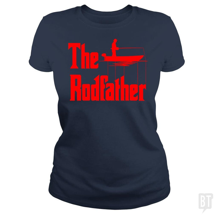 The Rodfather. Funny Fishing Tshirt for Fisherman - BustedTees.com