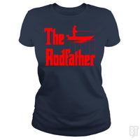 Load image into Gallery viewer, The Rodfather. Funny Fishing Tshirt for Fisherman - BustedTees.com
