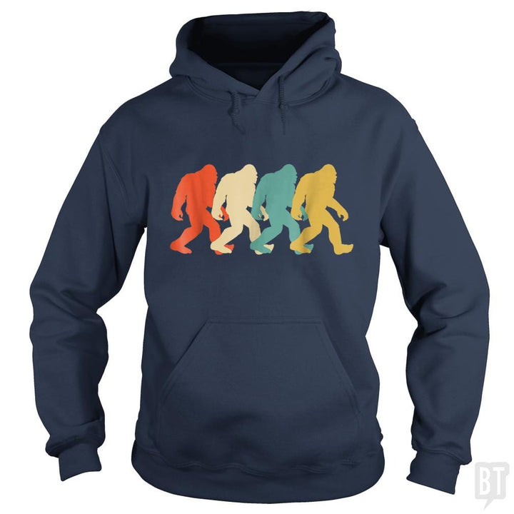 Bigfoot Silhouette Retro Pop Art Sasquatch Graphic - BustedTees.com