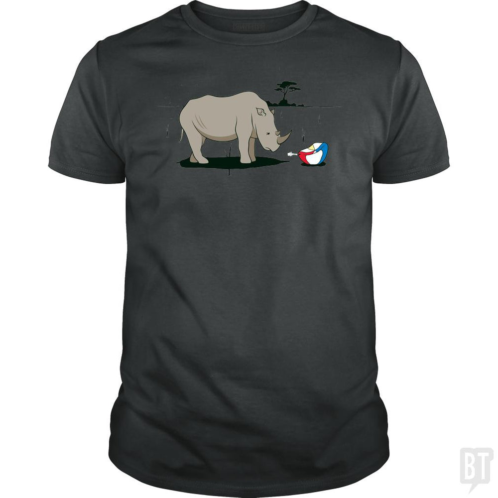 Sad Rhino - BustedTees.com