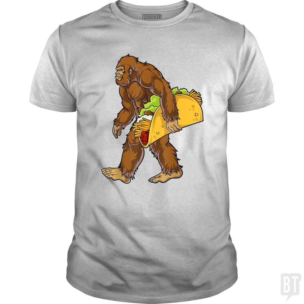 Bigfoot Carrying Taco - BustedTees.com