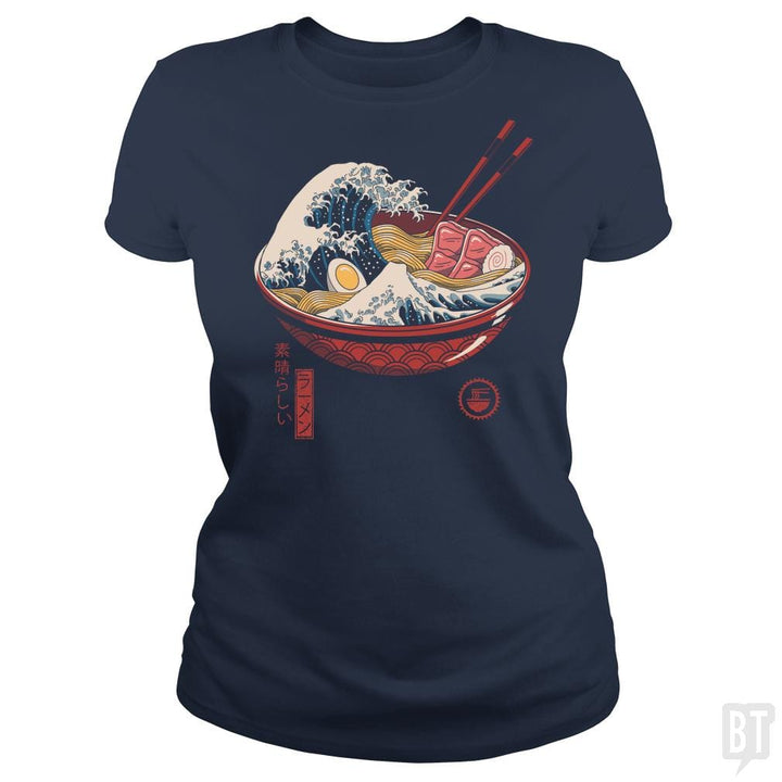 Great Ramen Wave - BustedTees.com