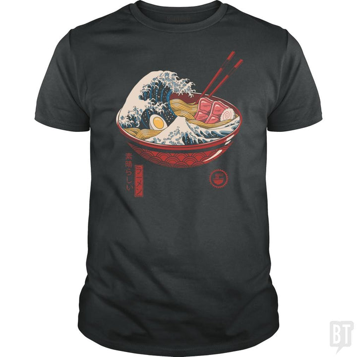 Great Ramen Wave - BustedTees.com