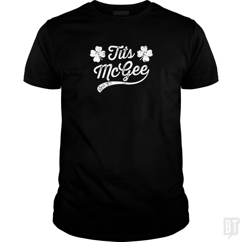Womens Tits McGee Funny St. Patrick's Day Shamrock - BustedTees.com
