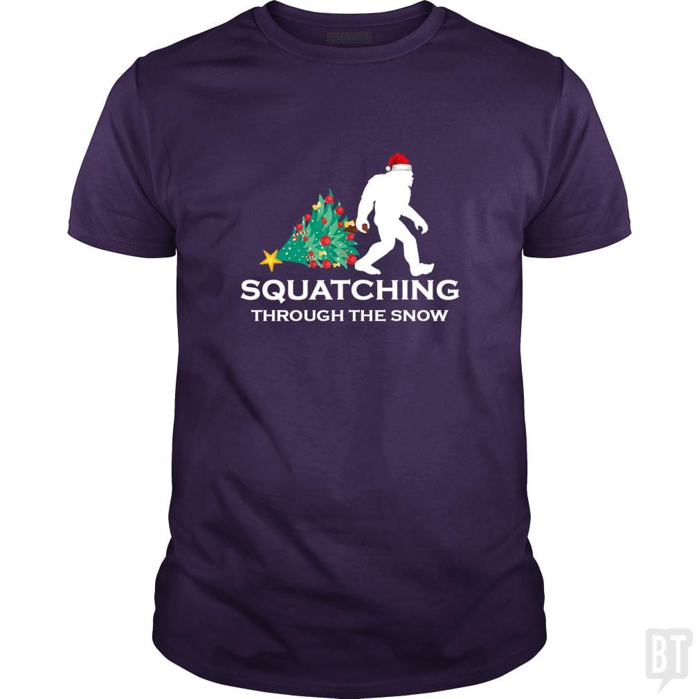 Funny Sasquatch Christmas Gift Squatching Bigfoot - BustedTees.com