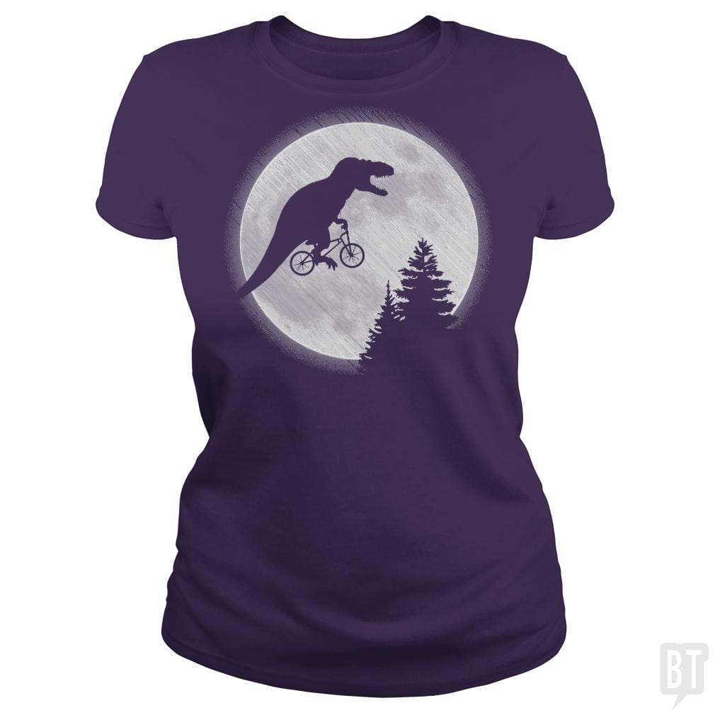 Dino Goes To The Moon - BustedTees.com
