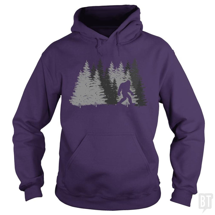 Funny Bigfoot In Forest - BustedTees.com