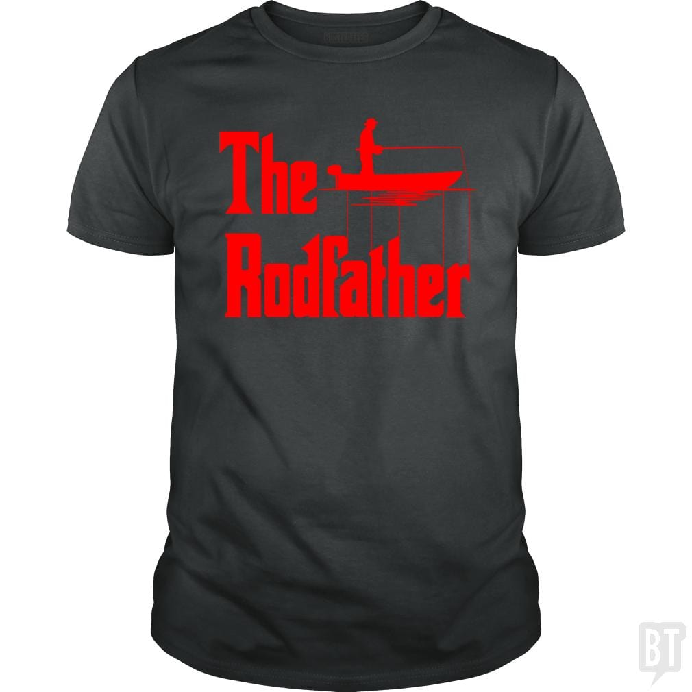 The Rodfather. Funny Fishing Tshirt for Fisherman - BustedTees.com